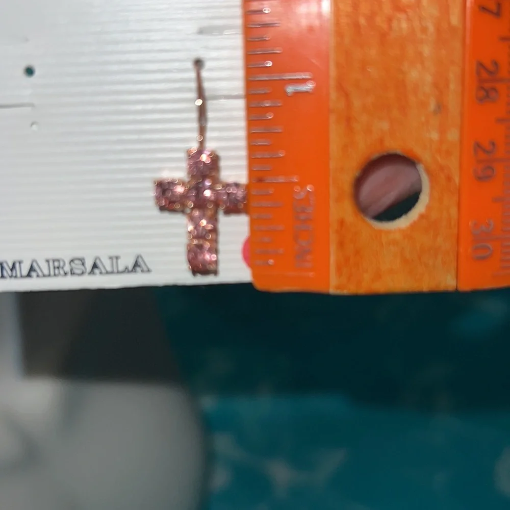 #579✅ Cross pierced earrings - Picture 3 of 4